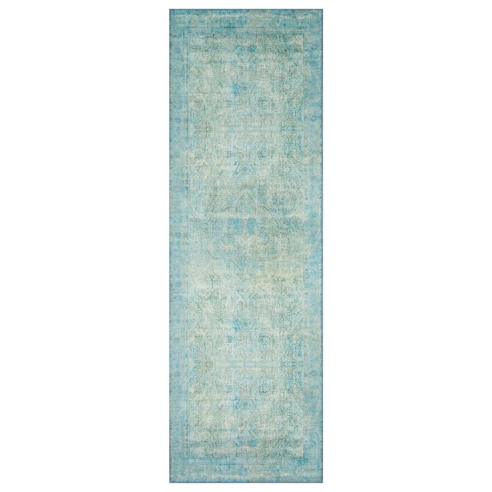 Loloi Loren LQ-08 2"6" x 7"6" Aqua Runner, , large
