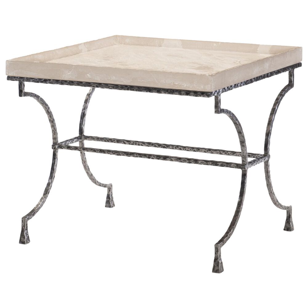 Century Mesa Cortez Chairside Table in Blackened and Tan, , large