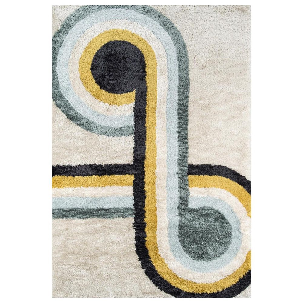 Novogratz Retro RET-3 7"6" x 9"6" Blue Area Rug, , large