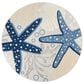 Nourison Aloha 7"10" Round Cool Grey, Blue, White and Ivory Indoor/Outdoor Area Rug, , large