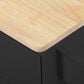HOMLUX Kitchen Island with Power Outlet and Drop Leaf in Black, , large
