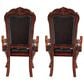HOMLUX Dresden Arm Chair with Leatherette Upholstery in Cherry Oak (Set of 2), , large
