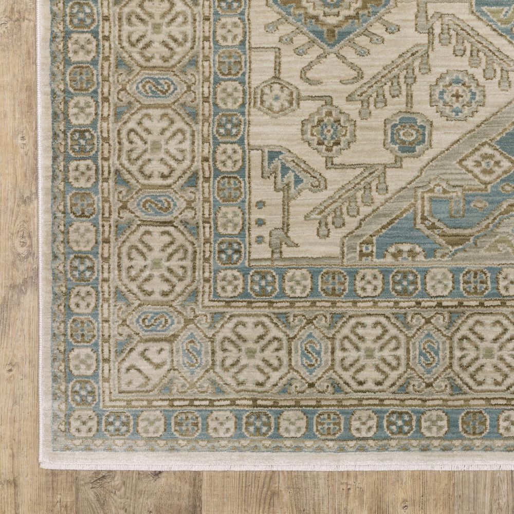 Oriental Weavers Maeve MAE05 Beige and Blue 9&#39;10&quot; x 12&#39;10&quot; Area Rug, , large