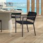 Ebel Outdoor Furniture Orleans Patio Arm Chair in Coal and Smoke, , large