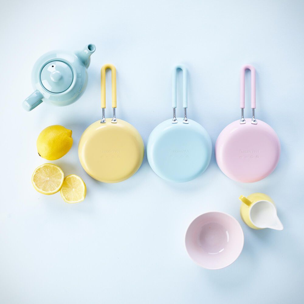 Green Pan Mini 5" Round Ceramic Nonstick Frypan in Yellow, , large