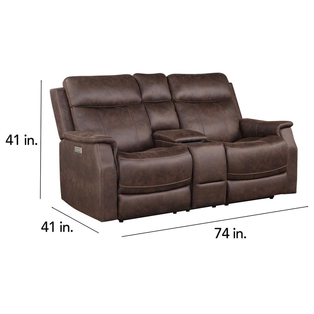 Steve Silver Valencia Power Recliner Console in Walnut, , large