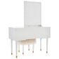 Linon Home Decor Geo Vanity with Stool in White, , large