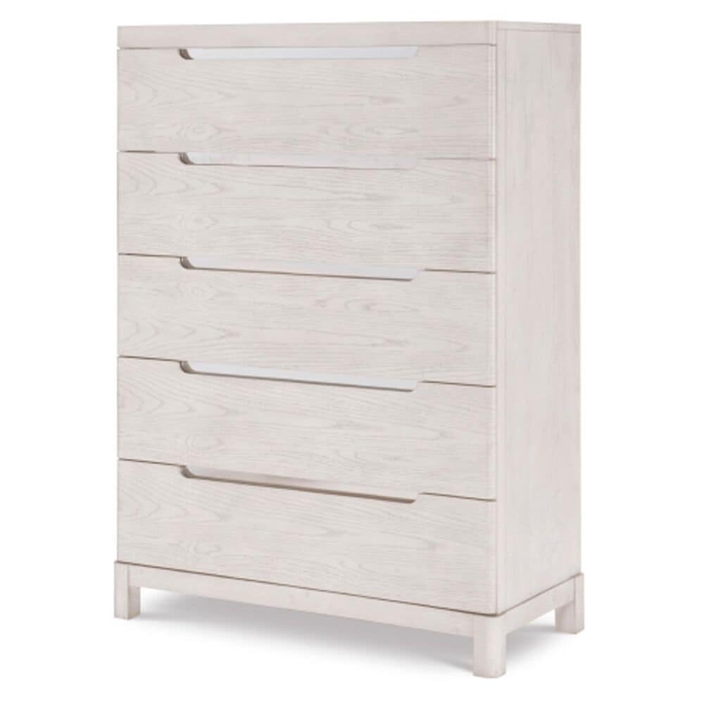 Legacy Classic 11 West 5-Piece King Panel Bedroom Set in Cashmere White, , large
