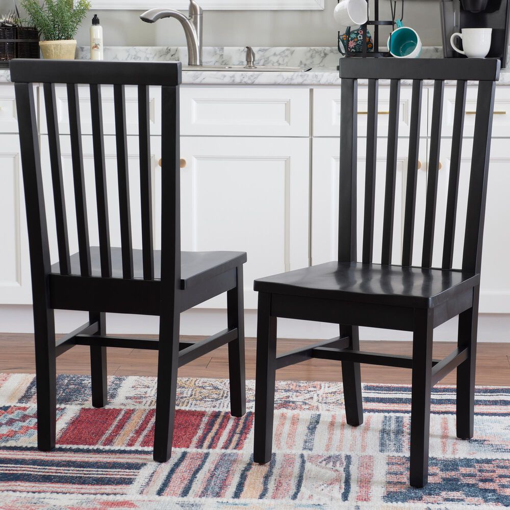 Linon Home Decor Percival Side Chair in Matte Black (Set of 2), , large