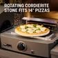 Tytus Emberwood Grill and Prep Cart with Gas Tabletop Pizza Oven in Gunmetal Gray, , large