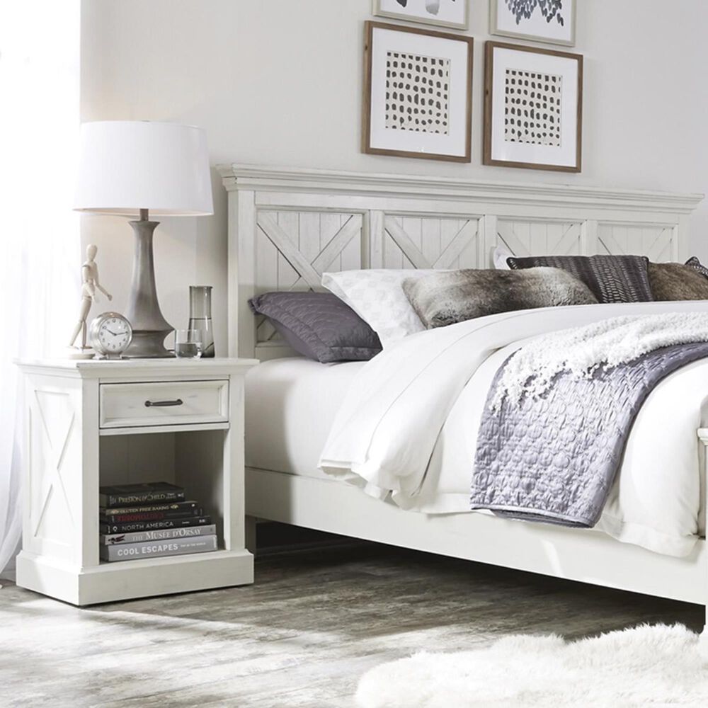 Homestyles Seaside Lodge 2 Piece Queen/Full Bedroom Set in Hand Rubbed White, , large