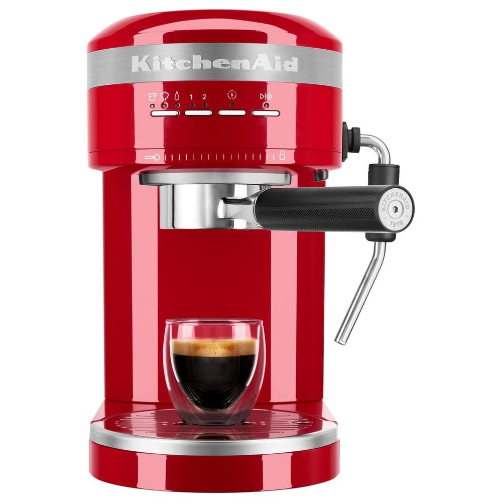 KitchenAid 47 Oz Semi-Automatic Espresso Machine in Empire Red