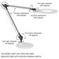 Timberlake Swing Arm Architect Desk Lamp with LED Ring Light in White, , large