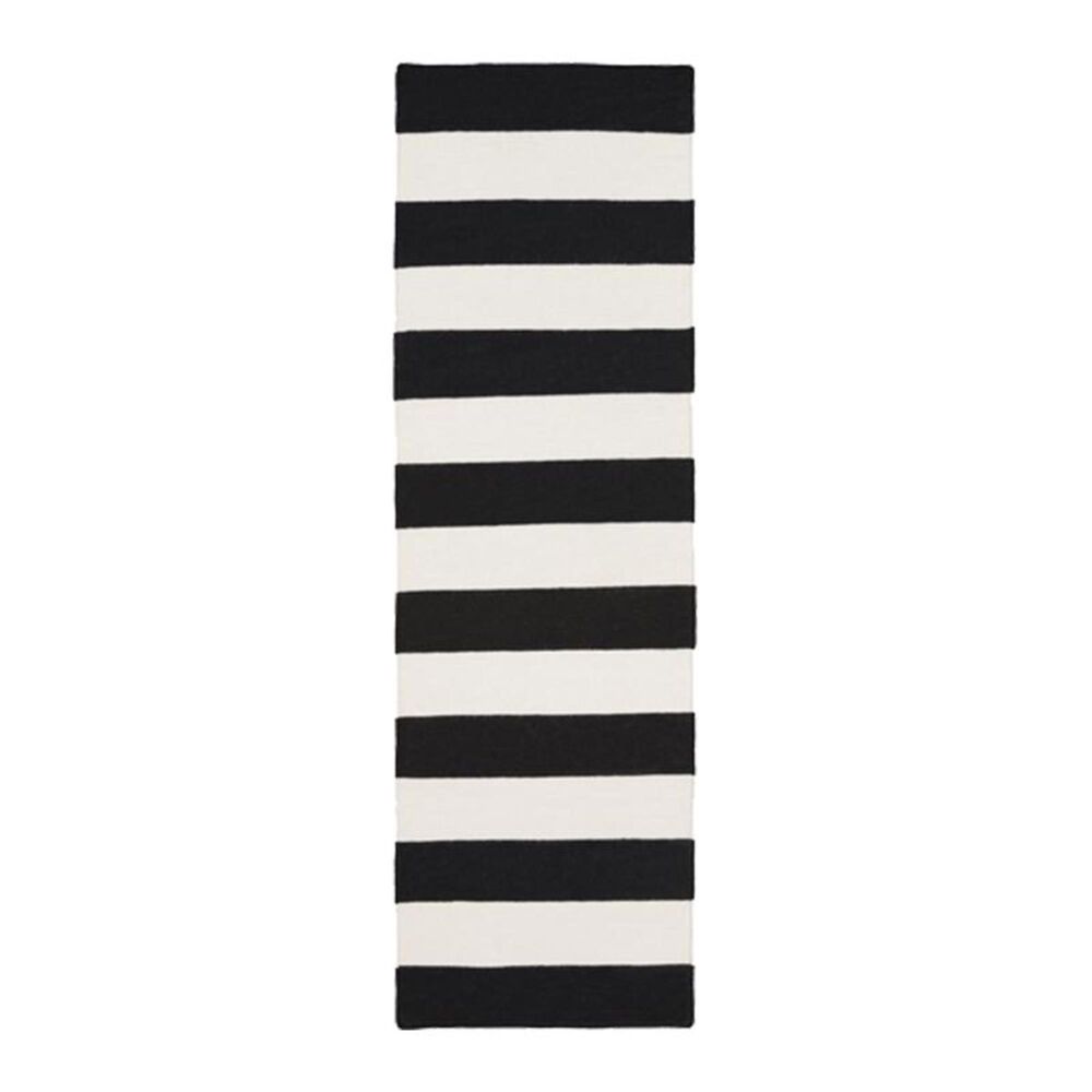 Surya Frontier FT-295 2"6" x 8" White and Black Runner, , large