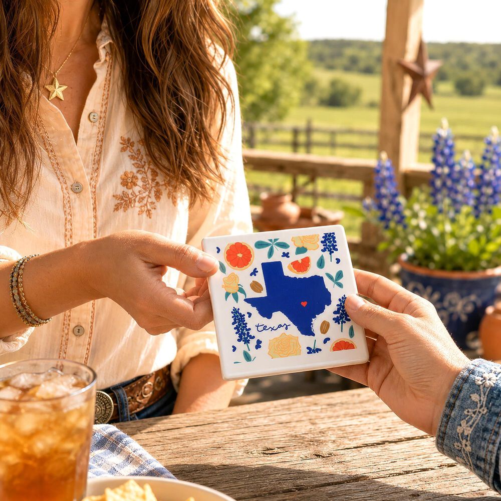 Pavilion 4" Texas Coaster in White, , large