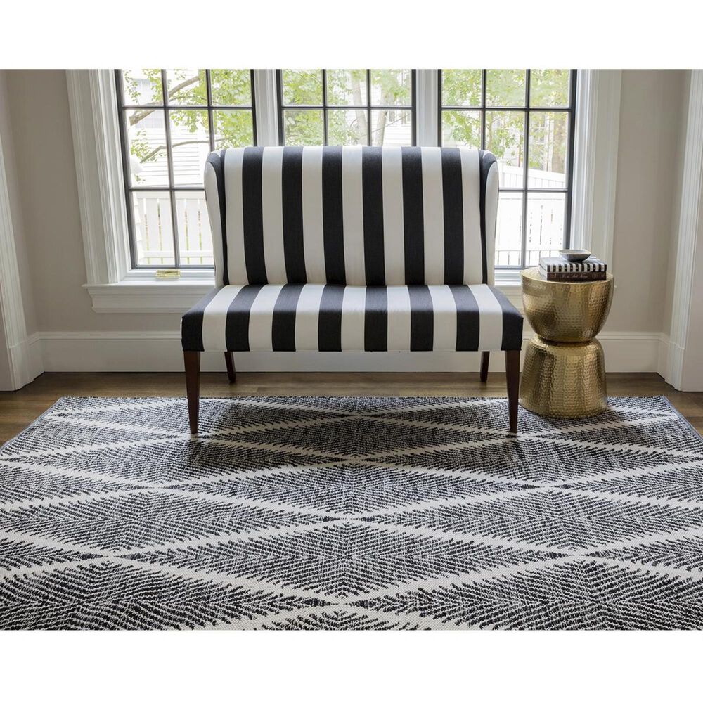 Momeni River RIV-1 3"6" x 5"6" Black Area Rug, , large