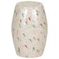 Linon Home Decor Pattison Drum End Table with Finish Pattern in Ivory, , large