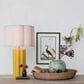 Teak Interiors Collected Notions Stoneware Fluted Scalloped Table Lamp in Mustard, , large
