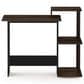 HOMLUX 40" Computer Desk with Open Side Shelves in Columbia Walnut and Brown, , large