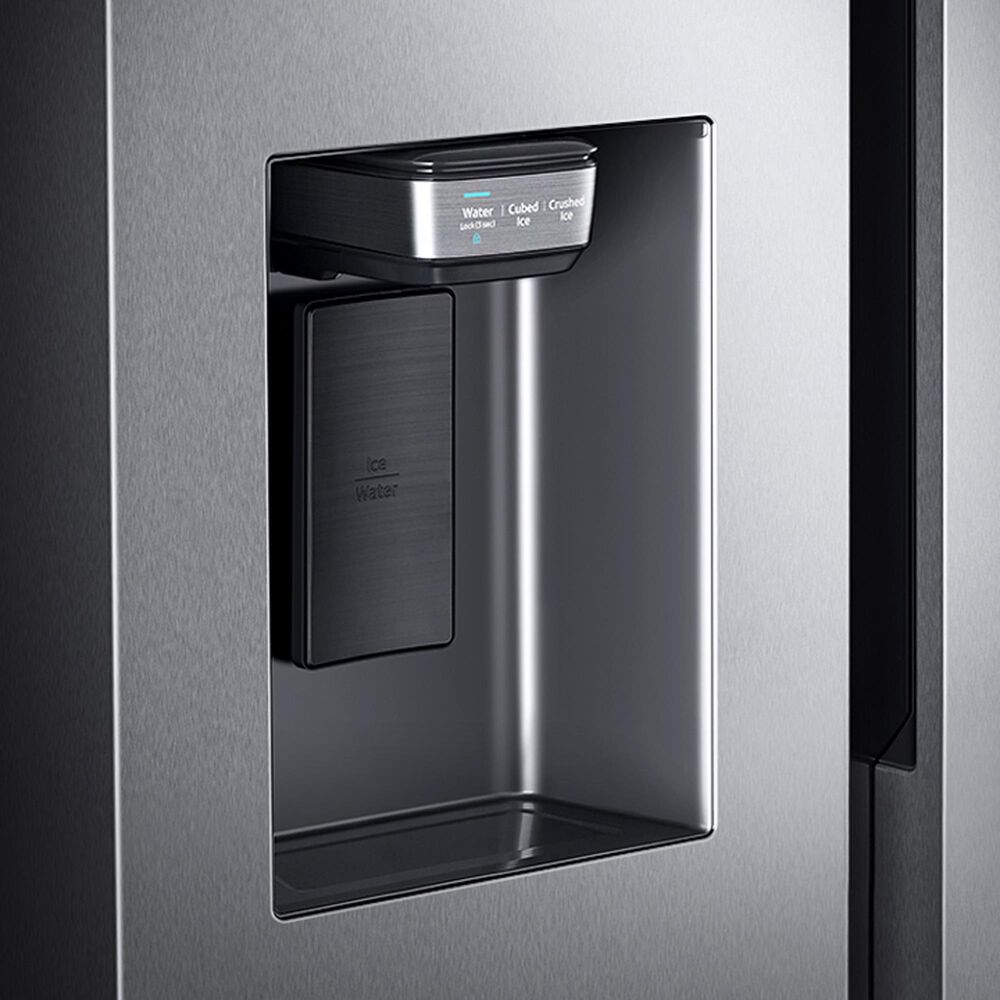 Samsung 22 Cu. Ft. Side by Side Refrigerator with Touch Screen Family Hub in Stainless Steel, , large