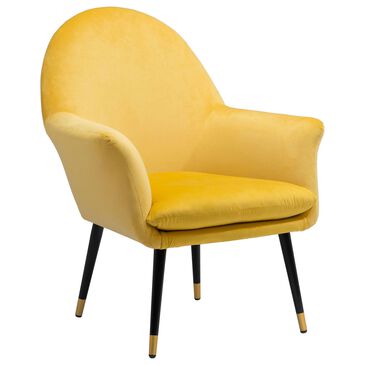 Zuo Modern Alexandria Accent Chair in Yellow, Black and Gold, , large
