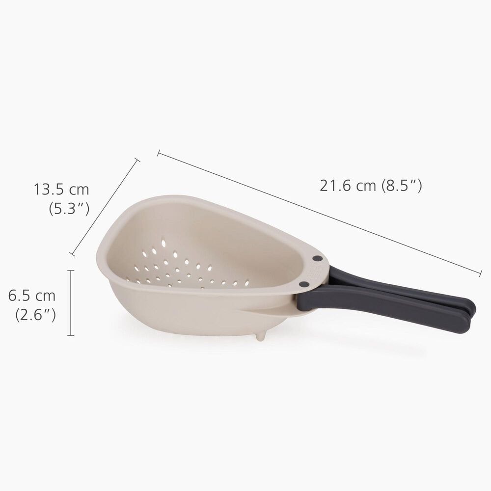 Joseph Joseph Droplet Mini White Colander with Folding Handle in White, , large