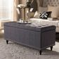 Baxton Studio Kaylee Storage Ottoman Bench in Dark Grey, , large