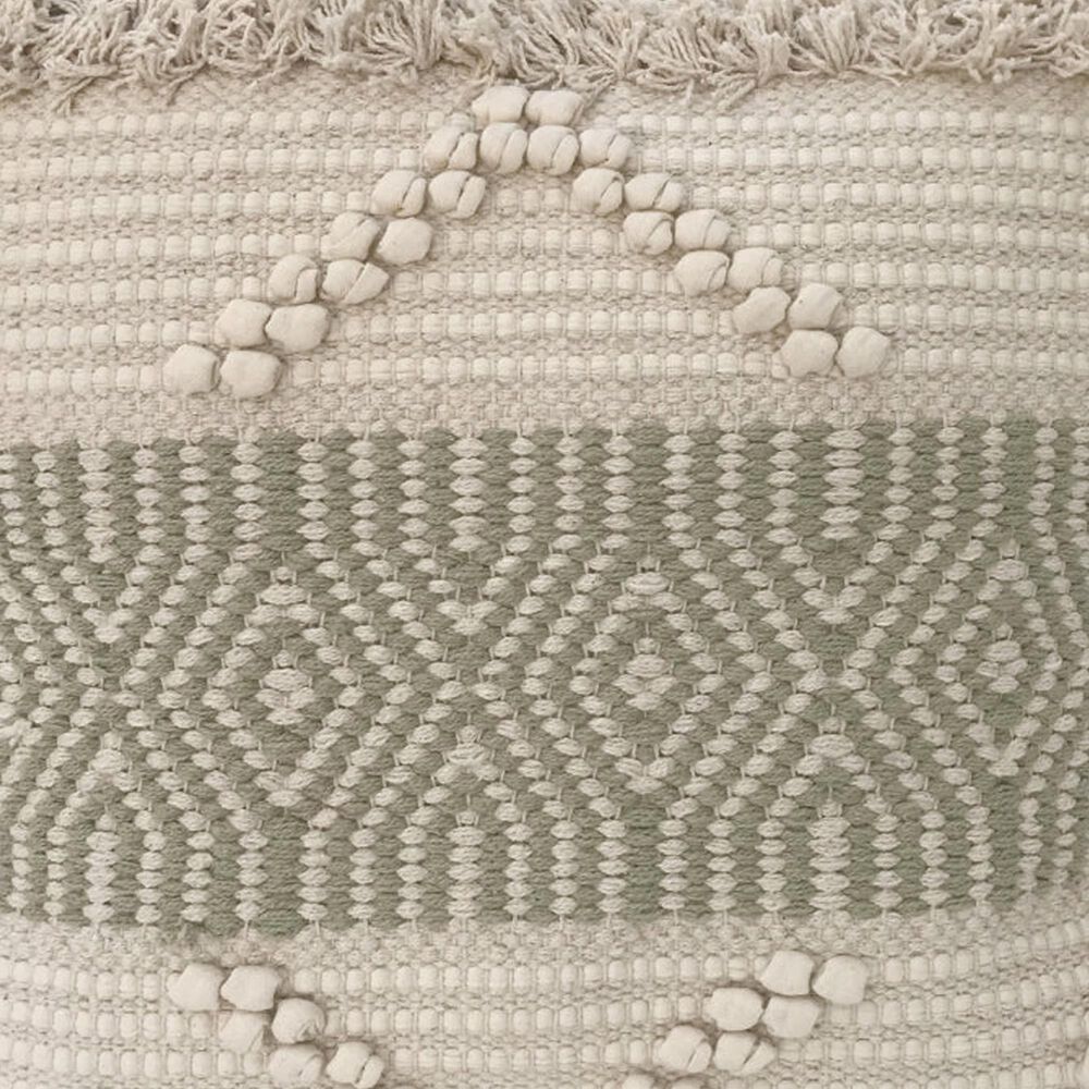 India House Boho 20&quot; Square Throw Pillow in Evergreen, , large