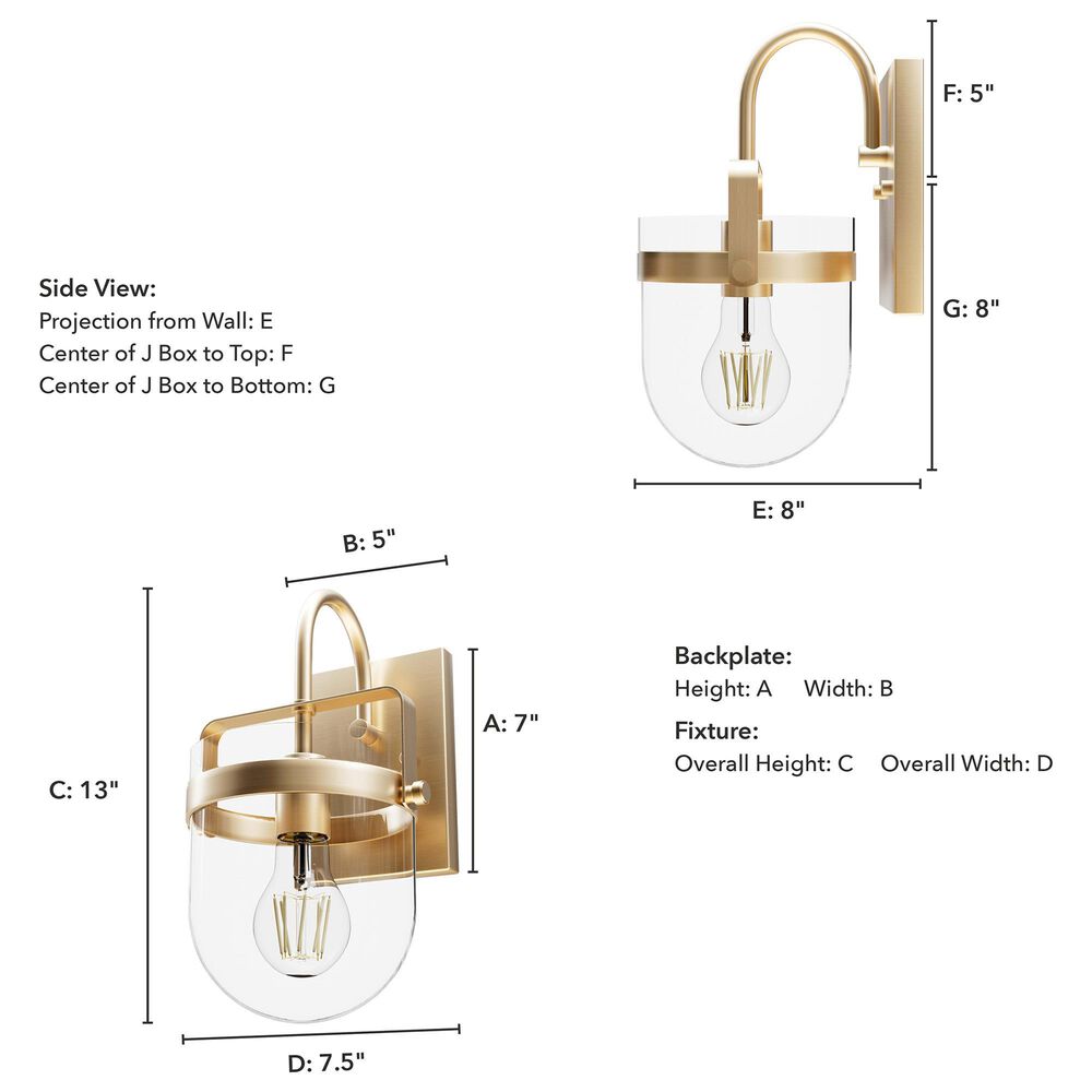 Hunter Karloff Sconce in Alturas Gold, , large