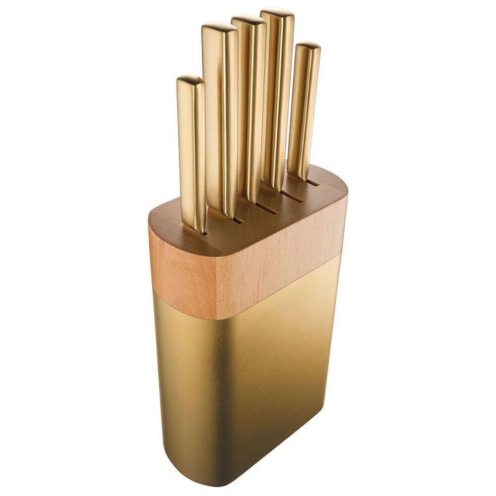 Power A Daisho Nara 6-Piece Knife Block Set in Brass