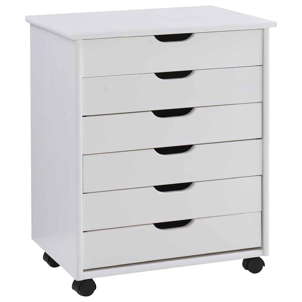 Linden Boulevard Rudy 6-Drawer Wide Rolling Storage Cart in ...