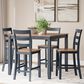 Ashley Gesthaven 5-Piece Counter Height Dining Set in Light Natural and Dark Slate Blue, , large
