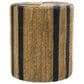 Maple and Jade Banana Leaf Drum Linear Wrapped End Table in Brown and Navy Blue, , large