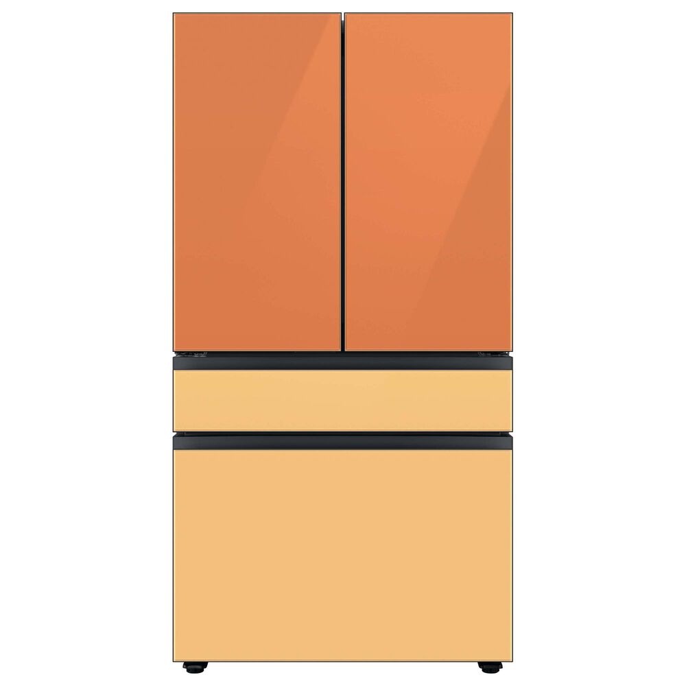Samsung Bespoke 4-Door French Door Refrigerator Bottom Panel in Sunrise Yellow Glass, , large