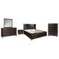 Ashley Vanmore 5-Piece King Storage Bedroom Set in Dark Brown, , large