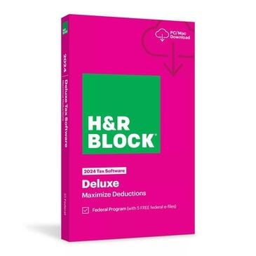 H&R Block Deluxe without State 2024 Tax Software, , large