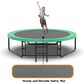 HOMLUX 10" Outdoor Trampoline with Basketball Hoop in Green, , large