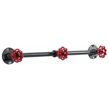 Furniture of America Aguilar Spigots Wall Rack in Black and Red, , large