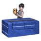 Jaxx Zipline Modular Kids Loveseat & Ottomans in Blueberry, , large