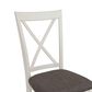 Linon Home Decor Jane Side Chair with Taupe Cushion in Vanilla White, , large