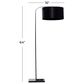Maple and Jade Industrial Floor Lamp in Black, , large