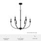 Hunter Southcrest 6-Light Chandelier in Flat Matte Black, , large