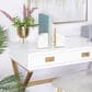 Maple and Jade 6" Decorative Bookend in Matte White, Gray and Gold (Set of 2), , large