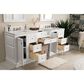 James Martin Vanities De Soto 82" Double Bathroom Vanity in Bright White with 3 cm Arctic Fall Solid Surface Top, , large