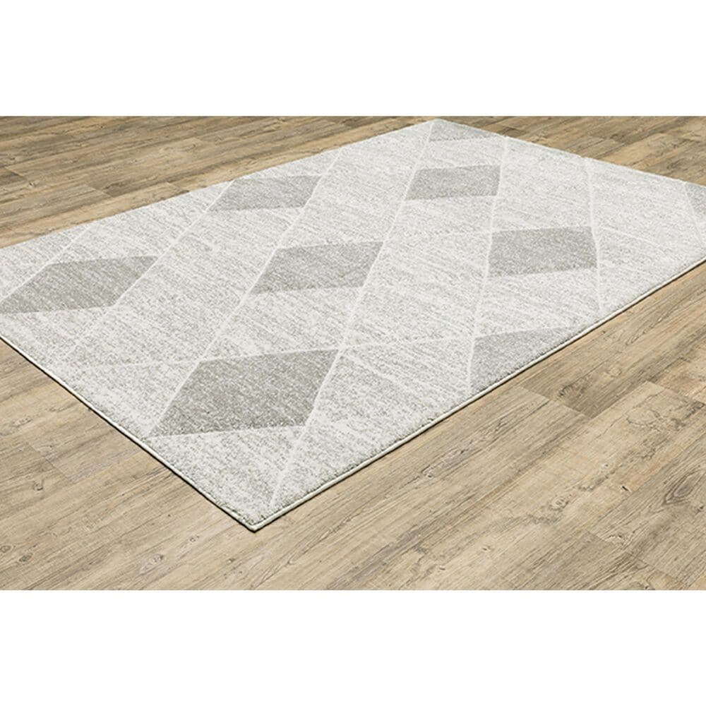 Oriental Weavers Cambria Lattice 6&#39;7&quot; x 9&#39;6&quot; Grey Area Rug, , large
