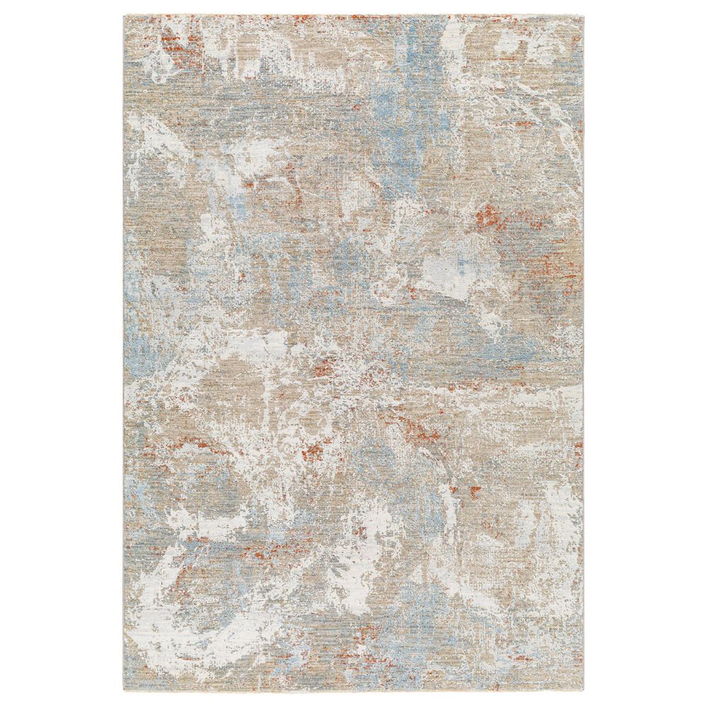 Surya Brunswick Taupe, Gray, Cream, Blue, Light Slate and Seafoam 7"10" x 10"2" Area Rug, , large