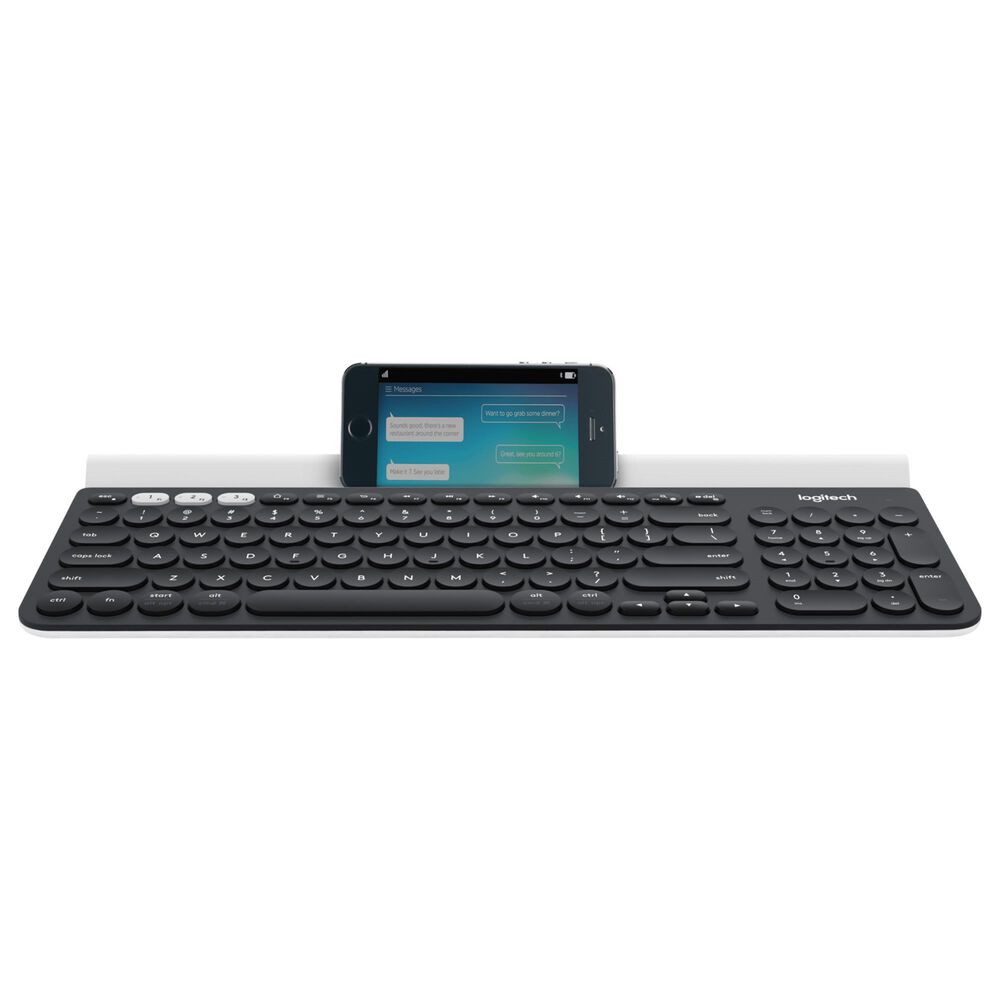 Logitech K780 Multi-Device Wireless Keyboard in Dark Grey and Plain White, , large