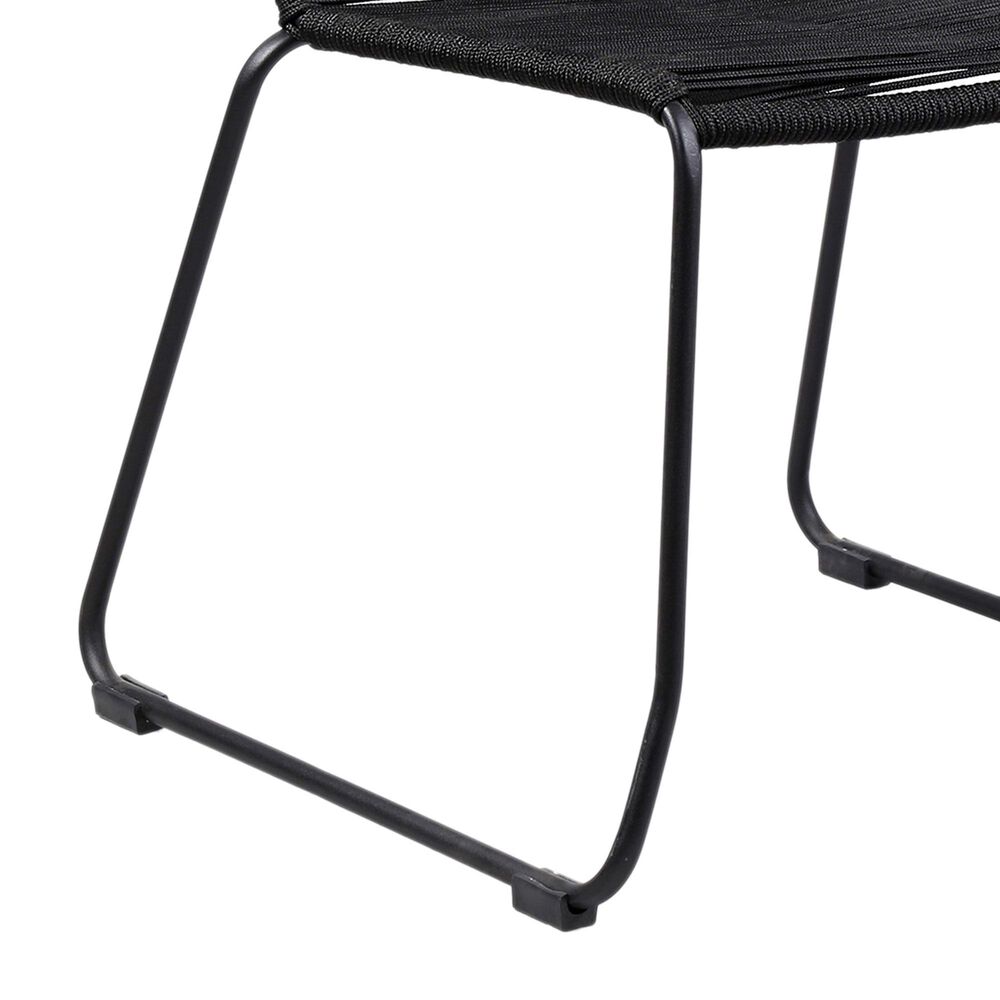Blue River Shasta Outdoor Dining Chair with Rope Seat in Black (Set of 2), , large