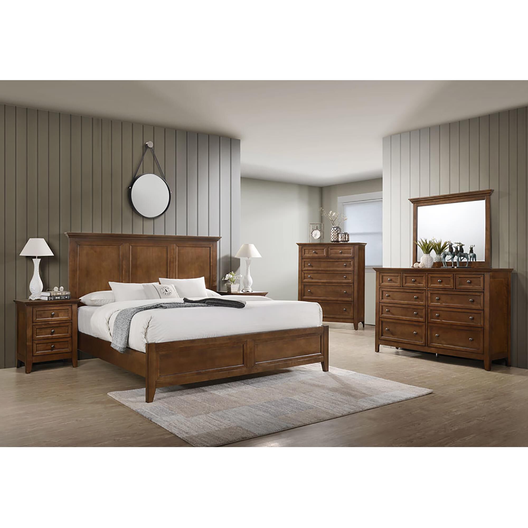 Hawthorne Furniture San Mateo Queen Panel Bed in Tuscan Nebraska