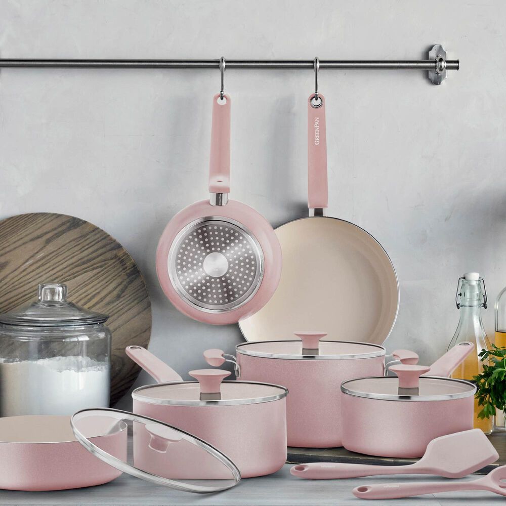 Green Pan Rio Advanced 12-Piece Cookware Set in Pink, , large